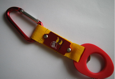 Stuffer water bottle holder hook belt clip orange/blue/green/red/black aluminum carabiner