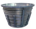 Stainless Steel Wedge Wire Baskets with High Weave Density and Customized Size