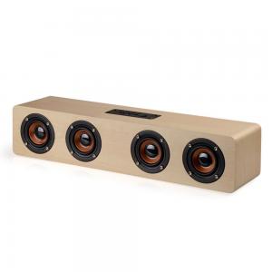 Quality best sell Four Horn Loud Speakers Home Party Wooden Wireless Bluetooth Subwoofer for sale