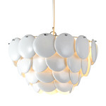 White Ceramic Iron Modern Crystal Chandelier E14 Lamp 8 To 20m2