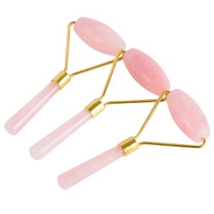 Quality Pink Blood Circulation Jade Stone Rollers 145mm Length for sale