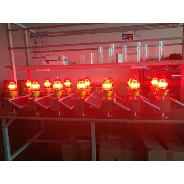 Low Intensity LED Solar Aviation Obstruction Light For Wind Turbine / High Chimney