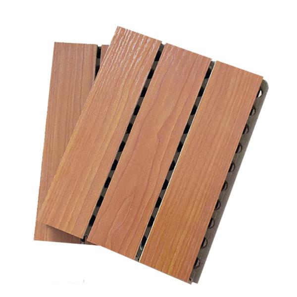 MDF Wooden Grooved Acoustic Panel Noise Reduction ASTM Fireproof Material
