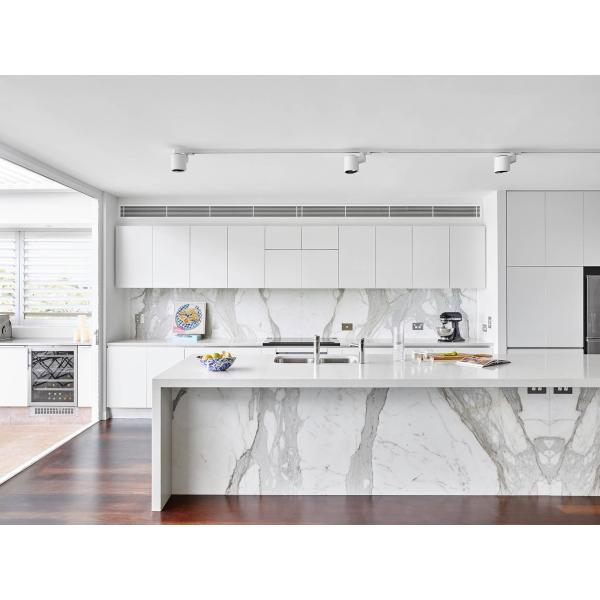 Customize Modern Modular Kitchen Cabinets With Island And Microwave Cabinet