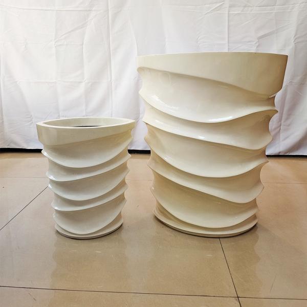 Modern Fiberglass Flower Pots For Indoor Outdoor Home Garden Decoration