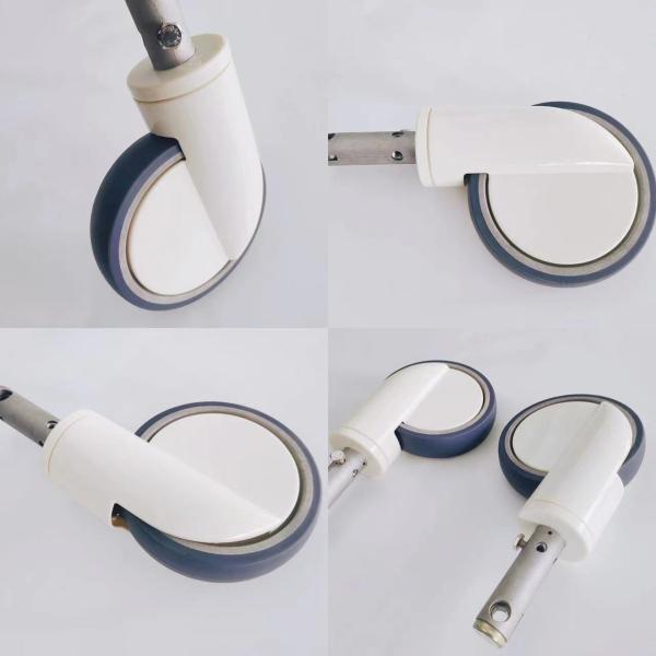Central Controlled Brake Medical Castors Hospital Furniture TPR PU Material