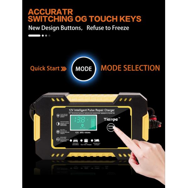 Portable Intelligent Pulse Repair Battery Charger 6A 12V