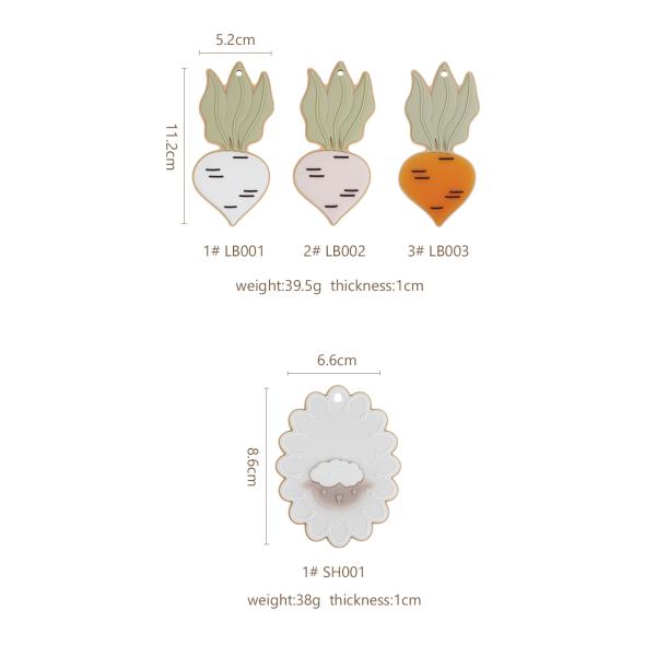 Sheep Bunny Personalised Silicone Teether BPA Free For Newborn Baby