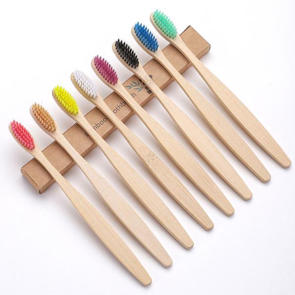 Biodegradable Natural Bamboo Toothbrush Bamboo Charcoal Soft Toothbrush