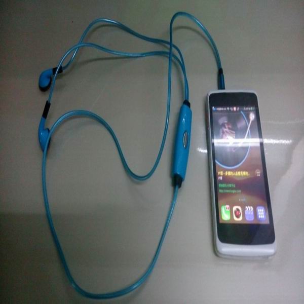 new arrival super cool el earphone/ light up earphone/ glow earphone