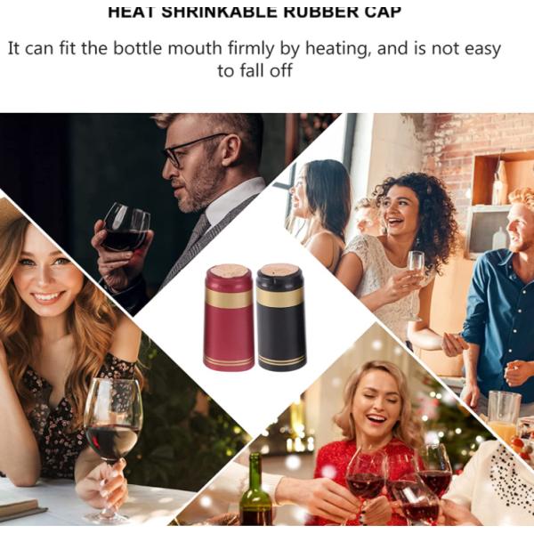Customized Wine Bottle Stopper Non Spill Shrink Capsules for Hot Shrink Lid Packaging