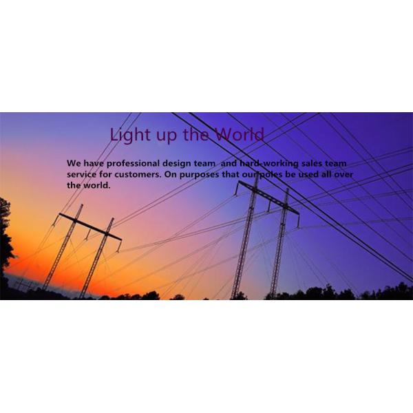 HDG Polygonal Sub Transmission Steel Tubular Pole with Base Plate ISO9001:2008