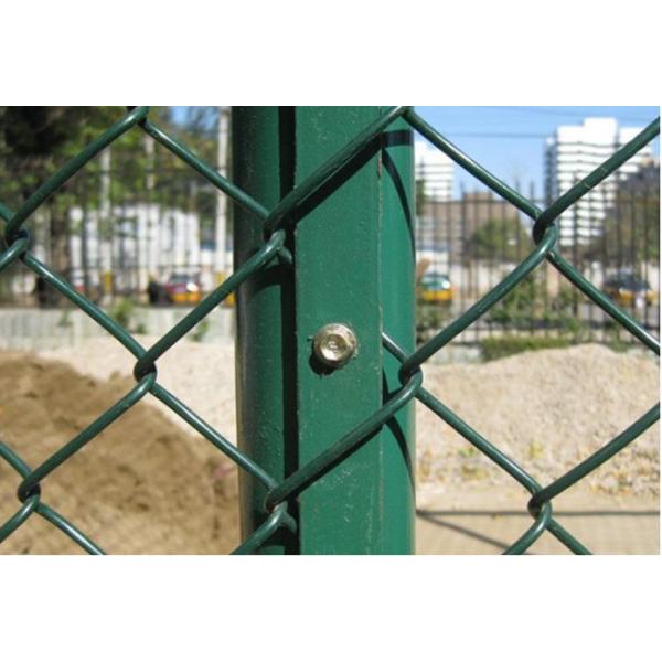 1.2mm To 5mm Pvc Coated Diamond Mesh 6m Cyclone Wire Fence For Basketball Court