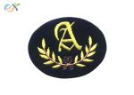 Black Embroidered Army Patches , Custom Made Embroidered Patches With Gold
