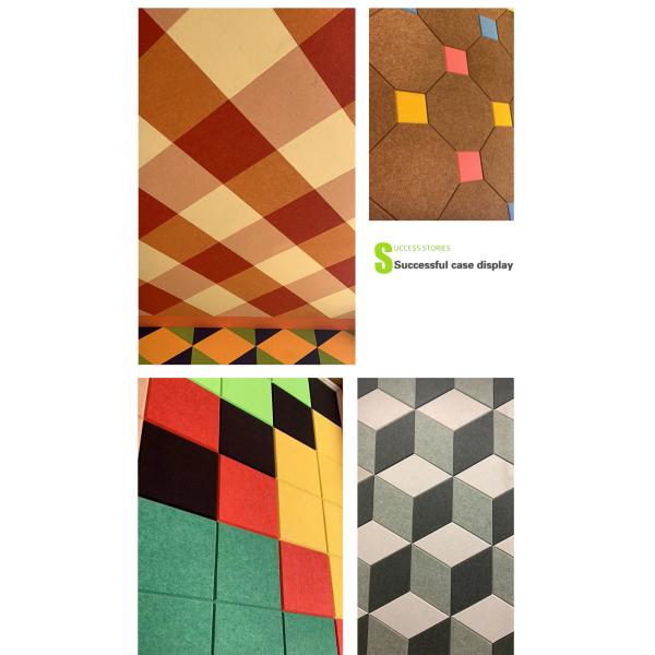 High Frequency Sound Absorption Acoustic Pet Panel For Customized Shape Wall