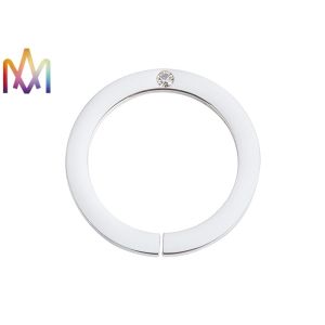 Quality 26MM Hollow Opening Seam Stainless Steel Diamond Ring for sale