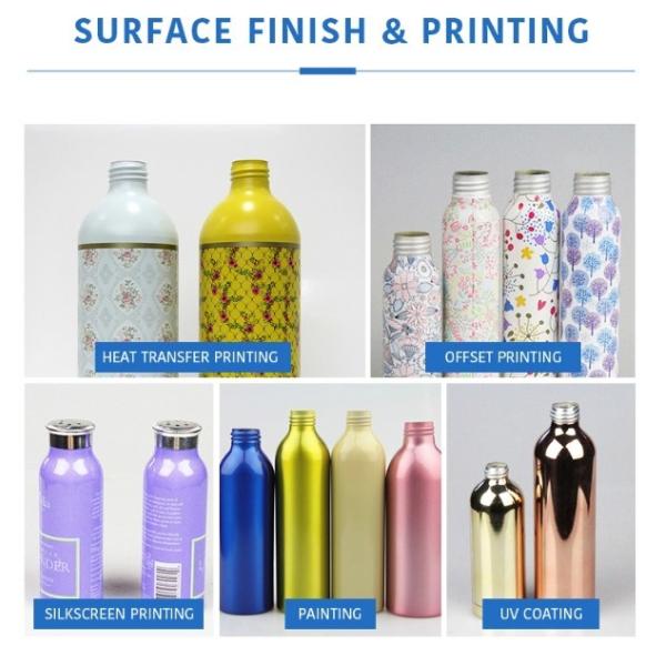 Sliver Color Customized Color Aluminum Bottles Hand Sanitizer Spray Bottle Aluminum Cosmetic Bottles