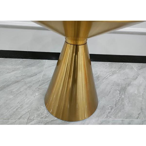 40cm Modern Glass Surface Gilded Stainless Steel Coffee Table Luxury Frame