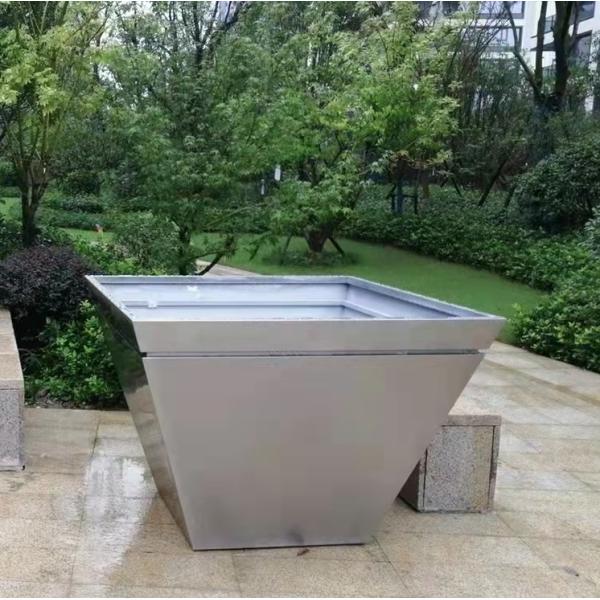 Luxury outdoor large tree planter large metal square flower pot