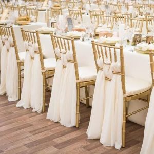 High Durability Stackable Wedding Chairs European Style Metal Leather Dining