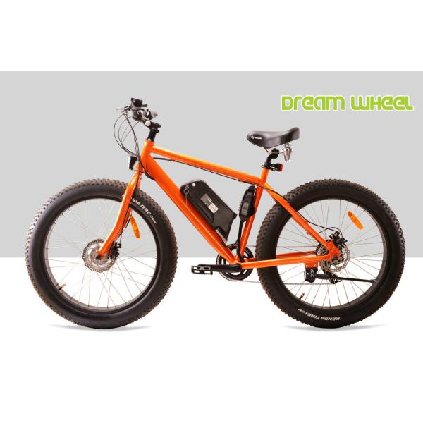 28km/H Fat Tire Cruiser Ebike Front Motor Pedals Assisted Disc Brake