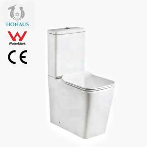 China European CE Square Close Coupled Toilet Rimless Water Closet 645*370*850mm on sale