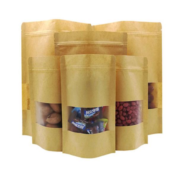 Leak-Proof And Moisture-Proof Kraft Paper Window Bag For Food Packaging