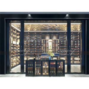 Commercial Cooling Metal Stainless Steel Wine Cabinet Display Racks