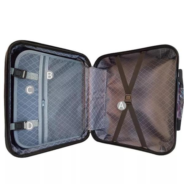 Waterproof Carry On Travel Luggage Hardshell Boarding Suitcase 18 Inch With Lock