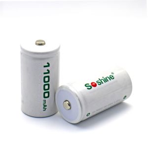 Quality Soshine D/R20 Size Rechargeable Batteries NiMH 11000mAh for sale