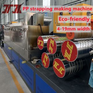 Quality 5-19mm width JiaTuo Polypropylene PP strap making Machine with non-stop screen changer for sale
