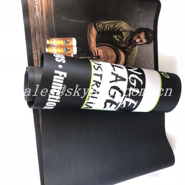 Anti - Slip Neoprene Rubber Mat / Anti Fatigue Rubber Bar Mats With Printing Logo