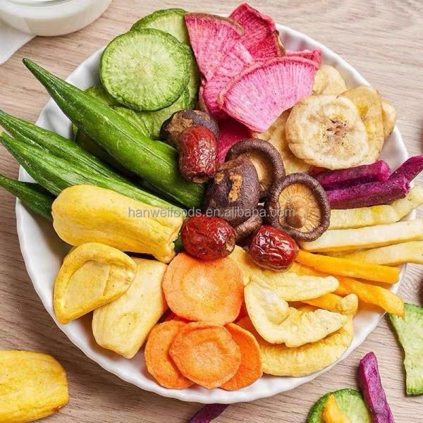 Mixed dried fruits and vegetables children snacks vacuum fried vegetable chips