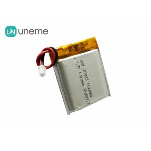 103035 1100mAh Small 3.7V Rechargeable Battery , Custom Battery Packs