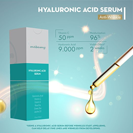 100% Pure Hyaluronic Acid Facial Serum With Vitamin C