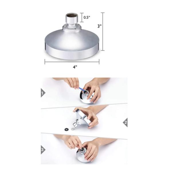 71mm Outer Diameter Round Spray Shower Head Shower Room Accessories