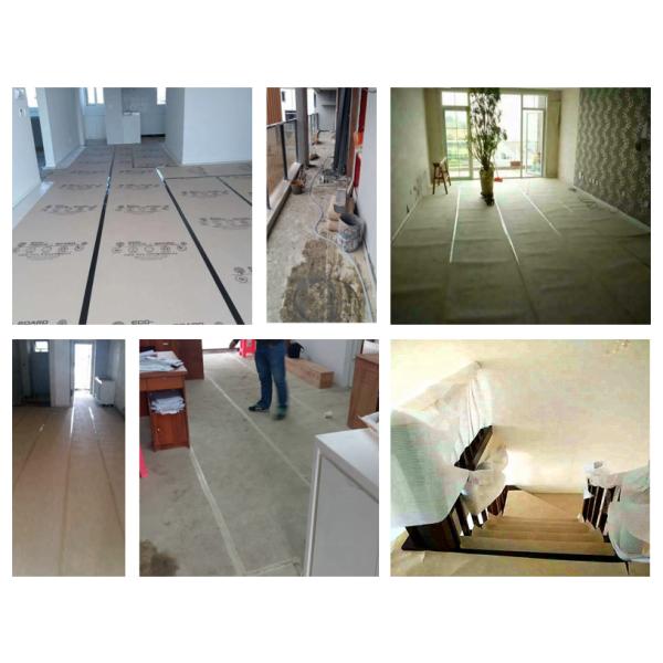 Heavy Duty Construction Floor Protection Material , 0.9mm Floor Protection Paper Roll