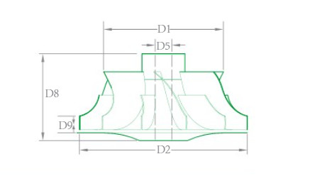11blades Upgarde Billet Compressor Wheels TD025 44 / 48.2mm 31.95mm For Opel Corsa Astra1.7