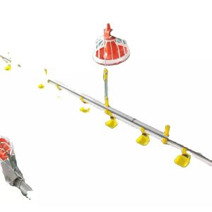 China Dia.25mm Poultry Farming Machine Galvanized Pipe Poultry Feed Line on sale