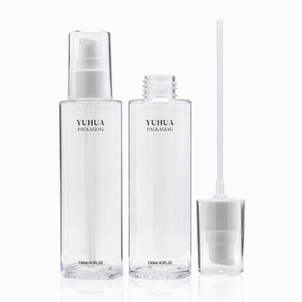 100ml 130ml 150ml Plastic Lotion Bottle Frosted Transparent Cylinder Round Bottle With Pump