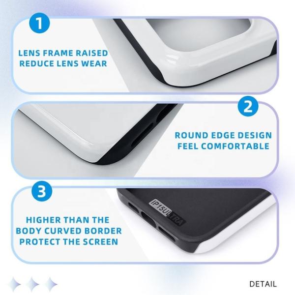 For Iphone 14 15 16 Pro Plus Max Blank Cell Mobile Cover TPU PC Coating 2 In 1 Tough 3D Sublimation Phone Case