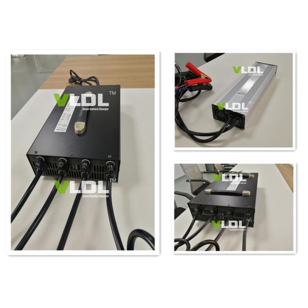 Intelligent 60V Battery Charger, 25A Portable Battery Charger With Black Silver Aluminum Case