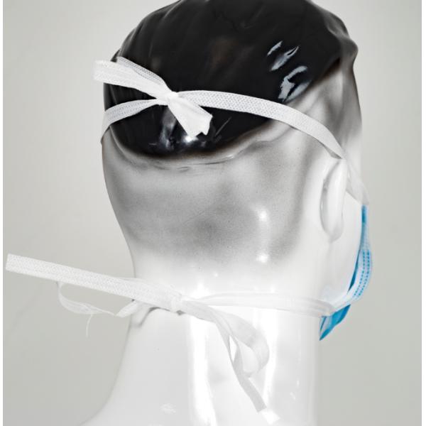 Lightweight Odorless Non Woven Disposable Face Mask With Ties 3 Plies