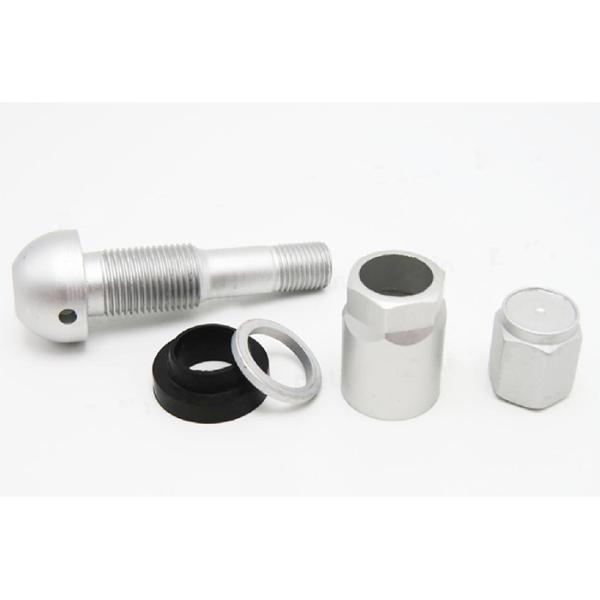 TMPS Tubeless Tire Valve Stem TP503 Aluminum Nut EPDM Grommet Aluminium Cap Clamp In