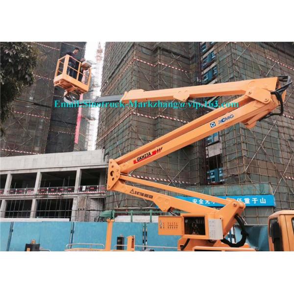 XCMG 14/17/20m Elevating Platform Truck / Man Lift Boom Truck 3 People Seating :