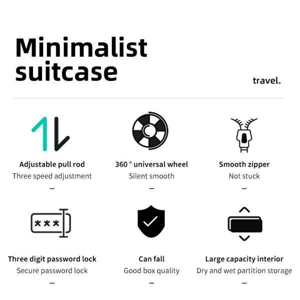 1682New cup holder Mute universal wheel password box for travel luggage