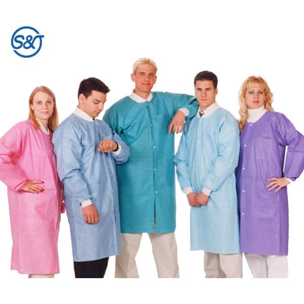 OEM Blue Disposable Isolation Gowns Waterproof Disposable Uniforms Scrub Suits