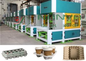 China Pulp Molding Cup Holer 30KW Hot Press Forming Machine on sale