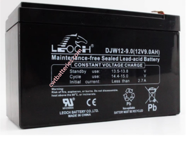 Custom LEOCH DJW12-9 12V 9AH UPS Batteries Rechargeable 2.6Kg