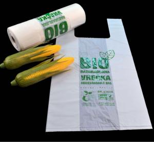 China Biodegradable & Compostable T-shirt bags in roll on sale